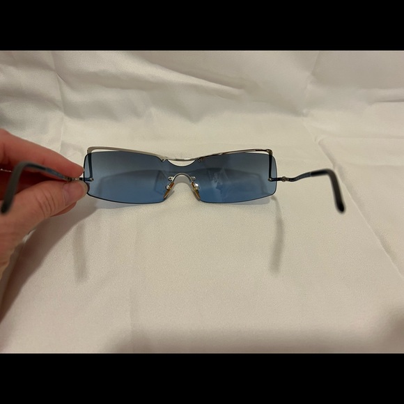 Moschino vintage metal sunglasses blue M3185-S - Picture 3 of 6